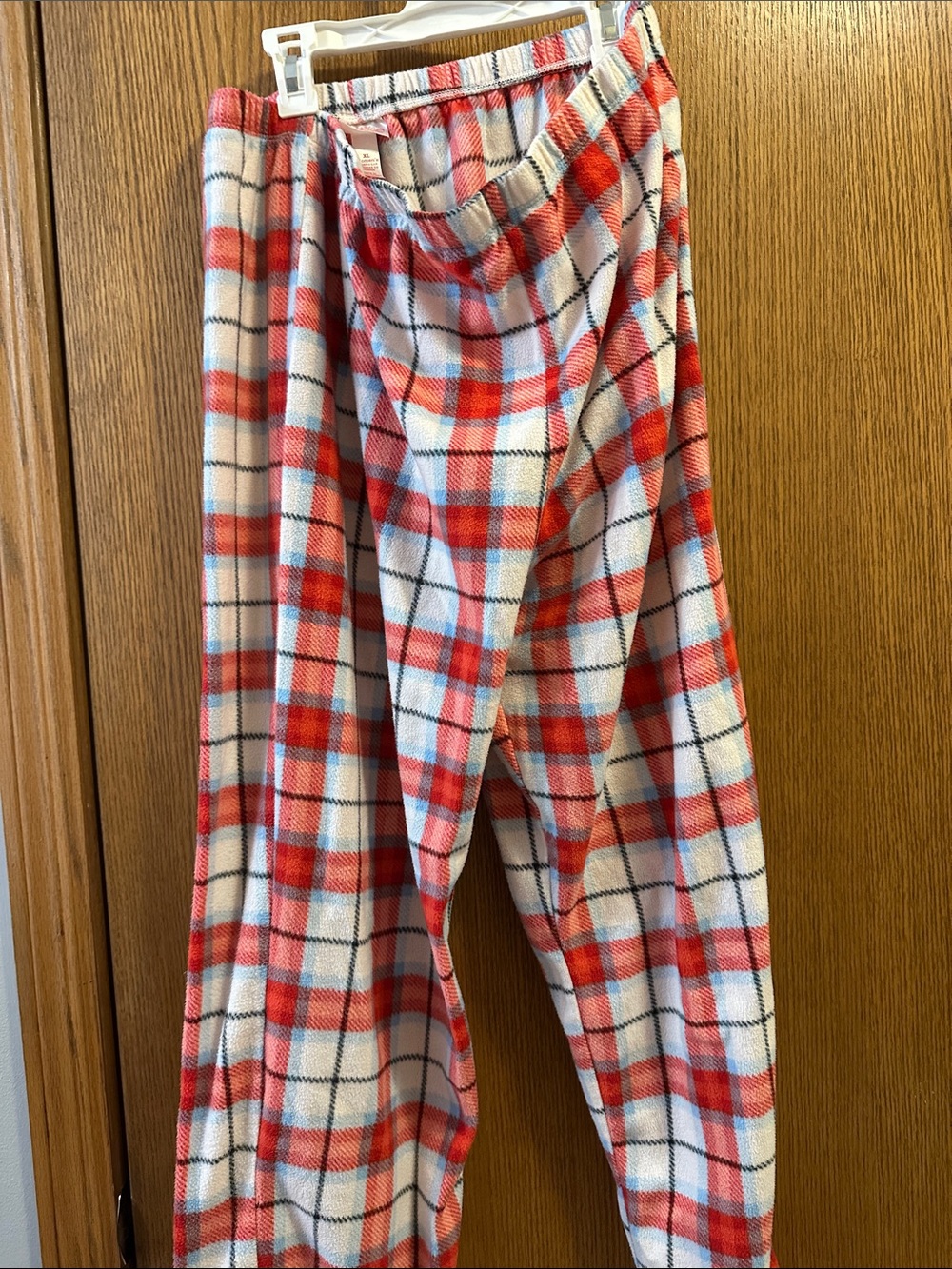 Wondershop Red and Light Blue Plaid Fleece Lounge Pants